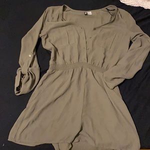 H&M army green romper
